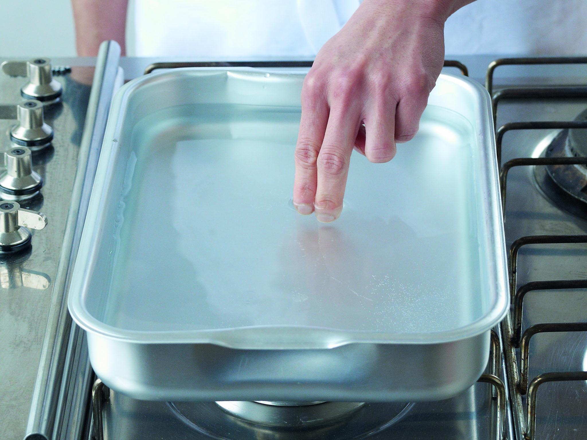 3. Testing the temperature of the bain-marie.