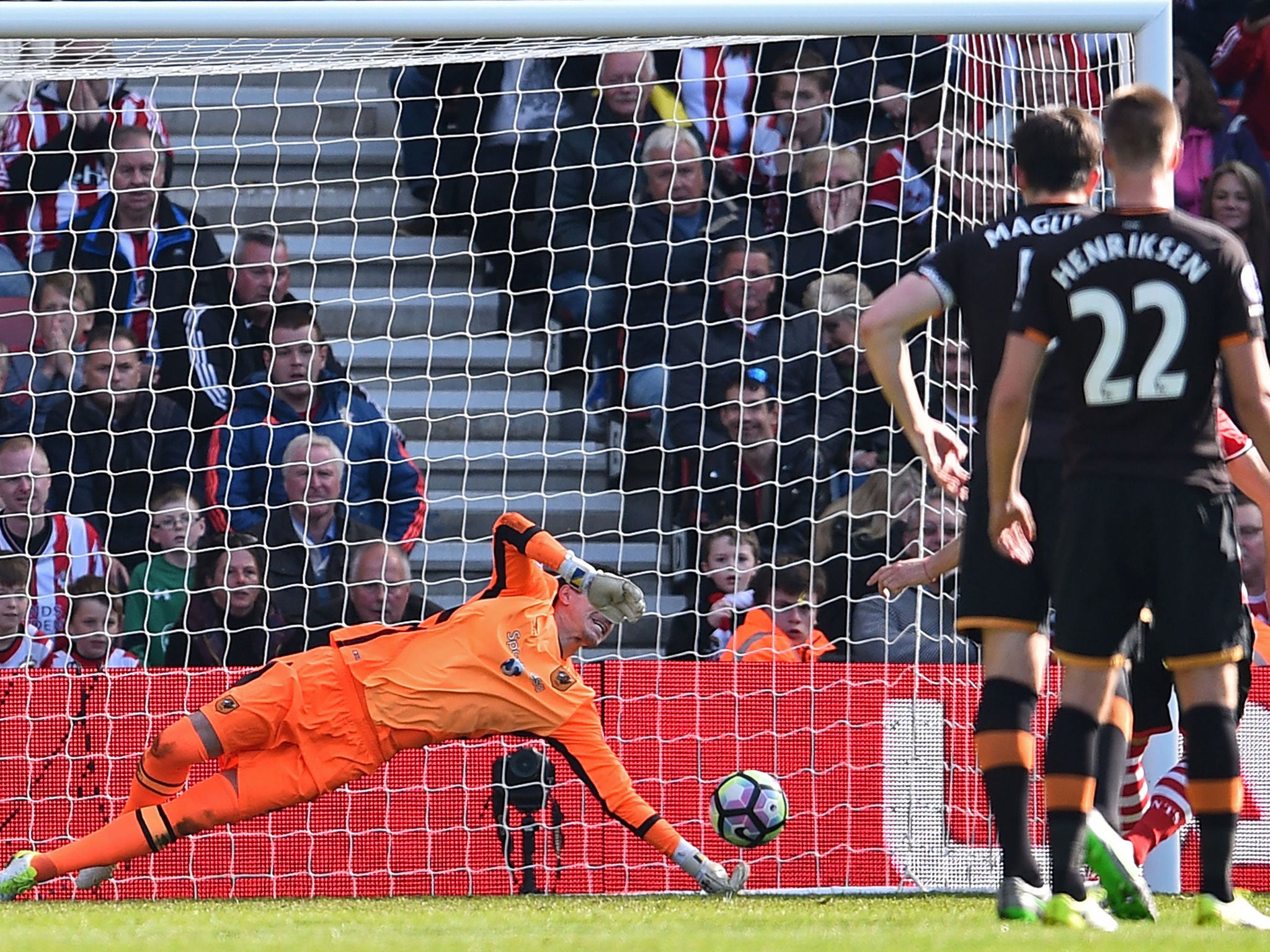 Eldin Jakupovic's penalty save confirmed Sunderland's relegation after their defeat by Bournemouth
