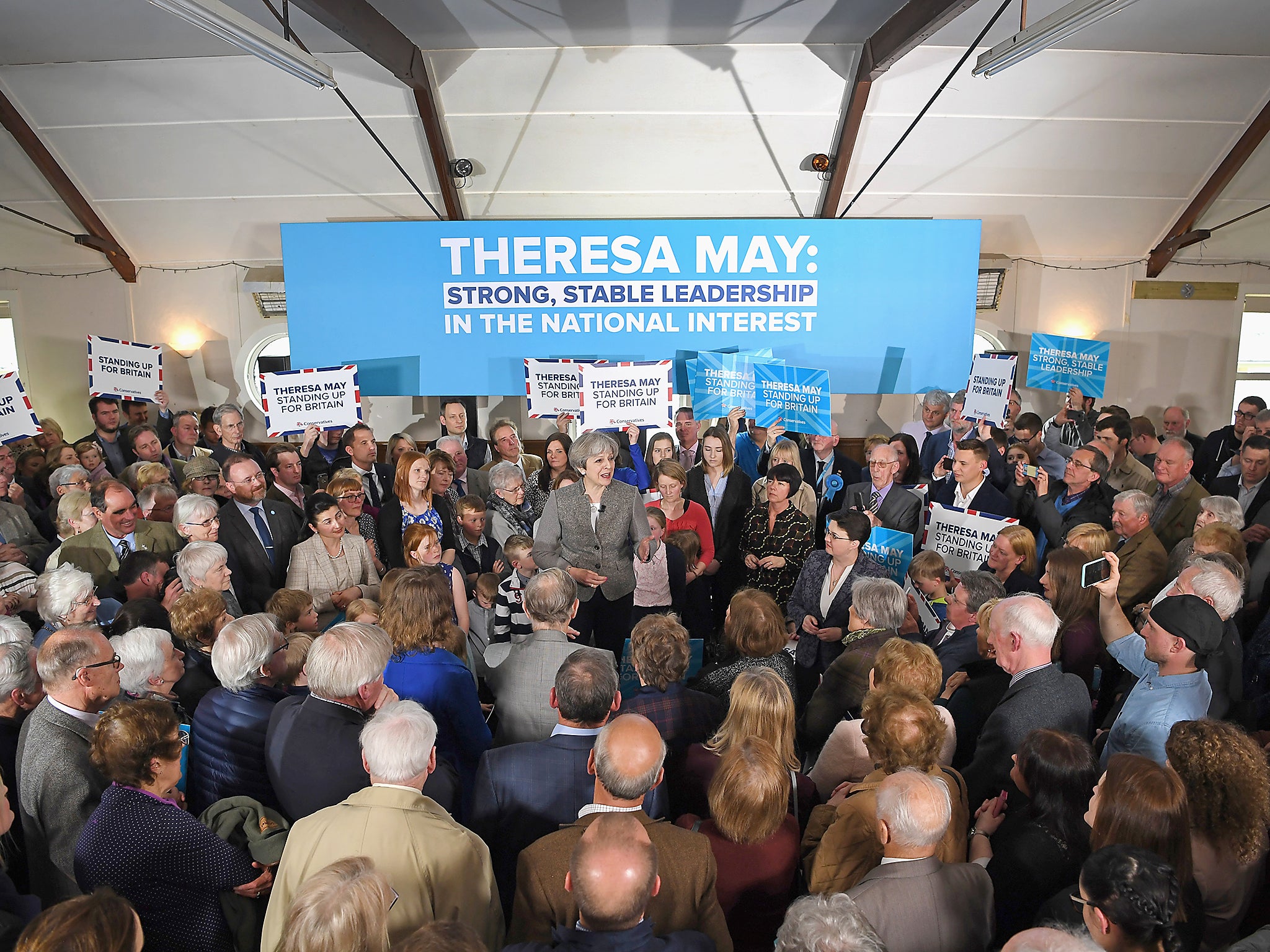 Theresa May made her first appearance in Scotland of the election campaign so far