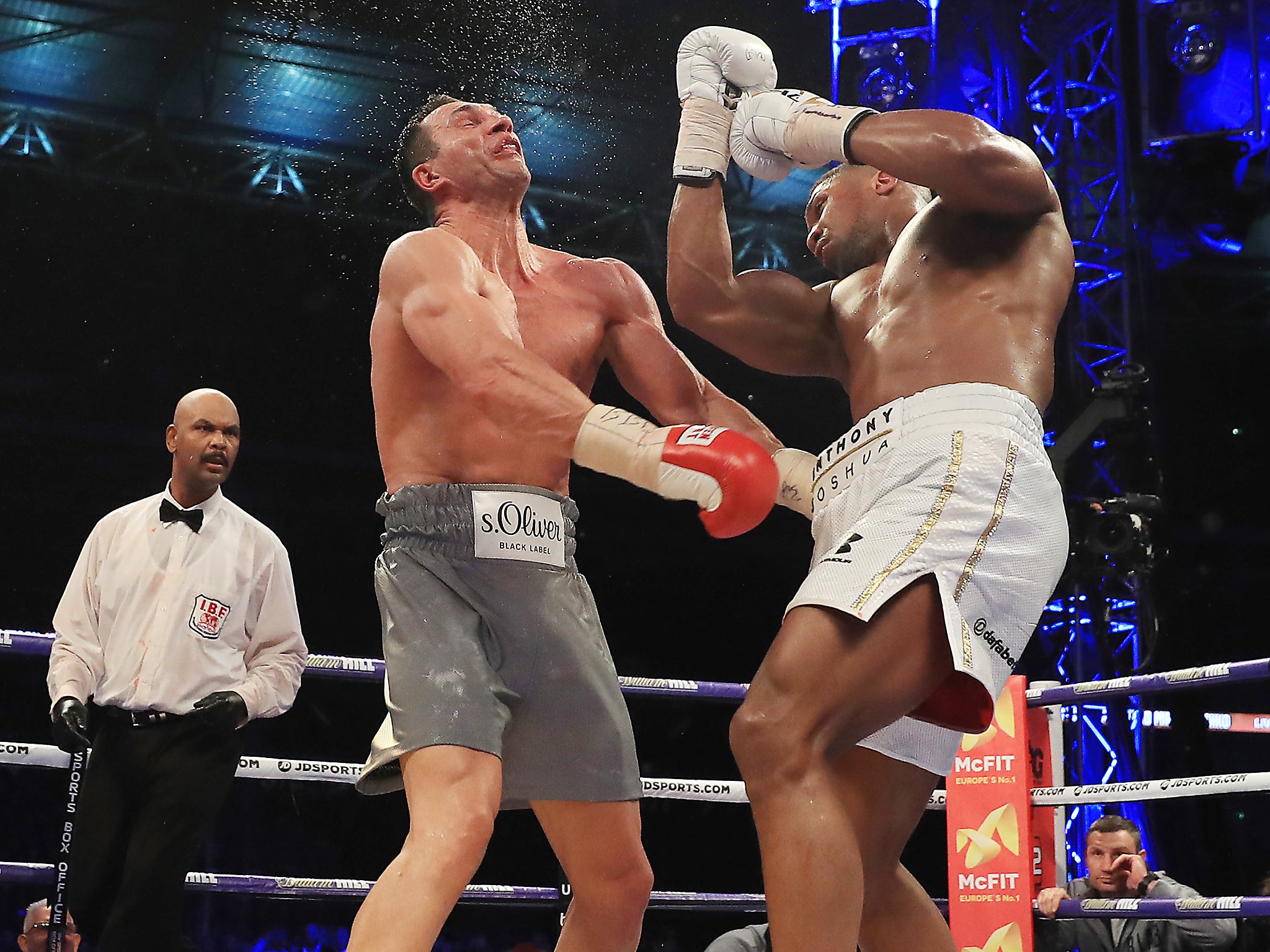 Joshua sensationally beat Klitschko back in April