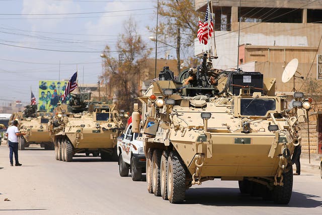 US military vehicles in Syria