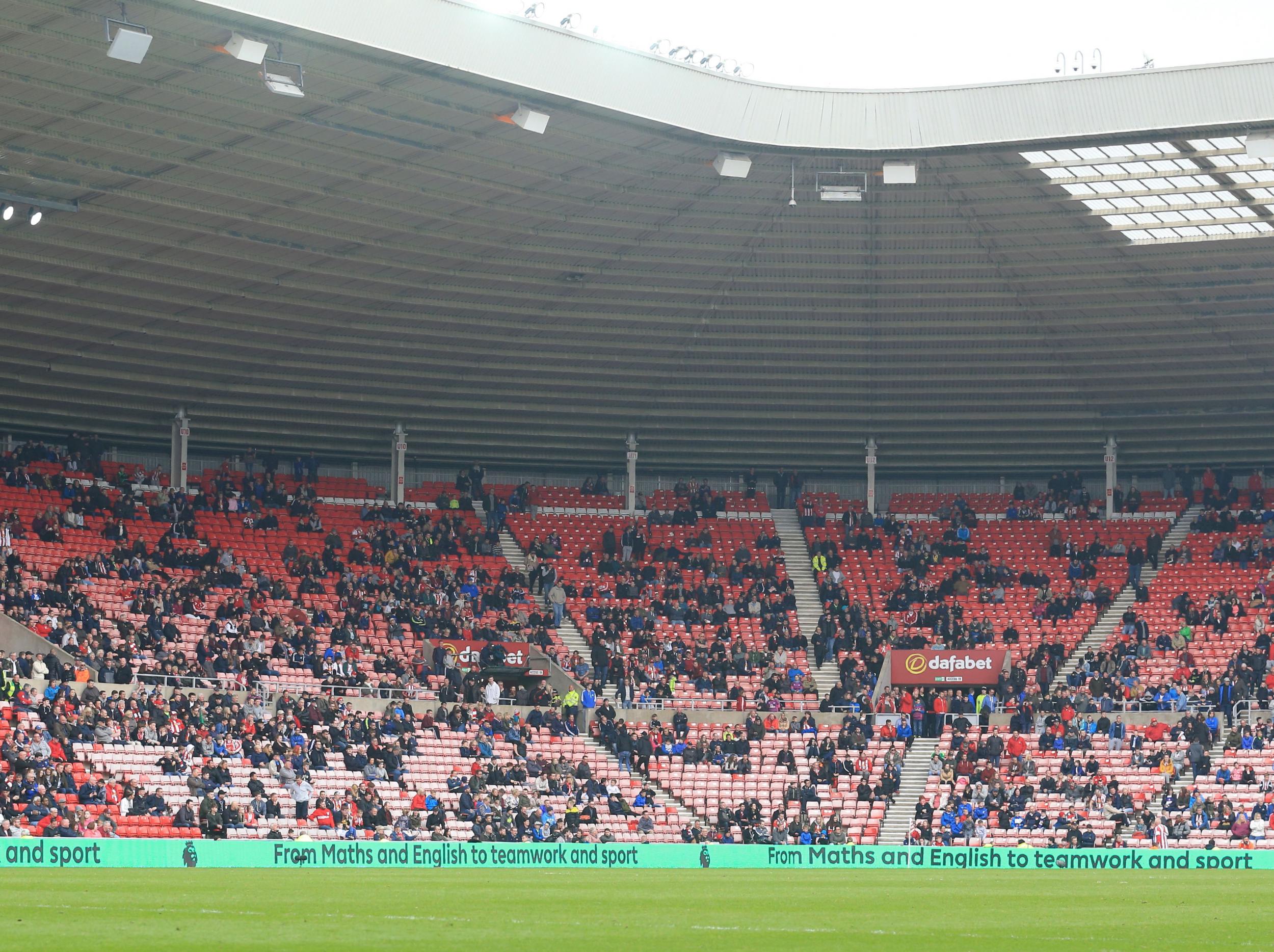 Supporters leaving the Stadium of Light on Saturday