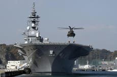 Japan sends biggest warship 'to protect American vessels'
