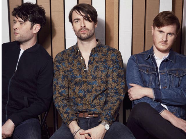 Michael Campbell (left), Liam Fray (centre) and Daniel Moores (right) of Courteeners 