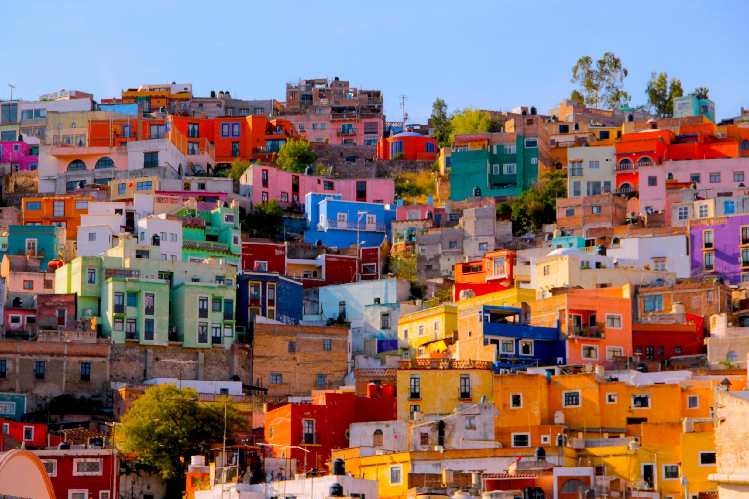 Coloured Houses in Guanajuato, Mexico/