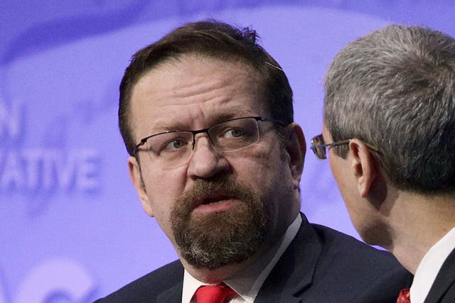 Mr Gorka previously served in Donald Trump's White House