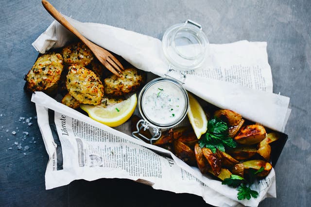 There’s nothing fishy about this veggie fish and chips