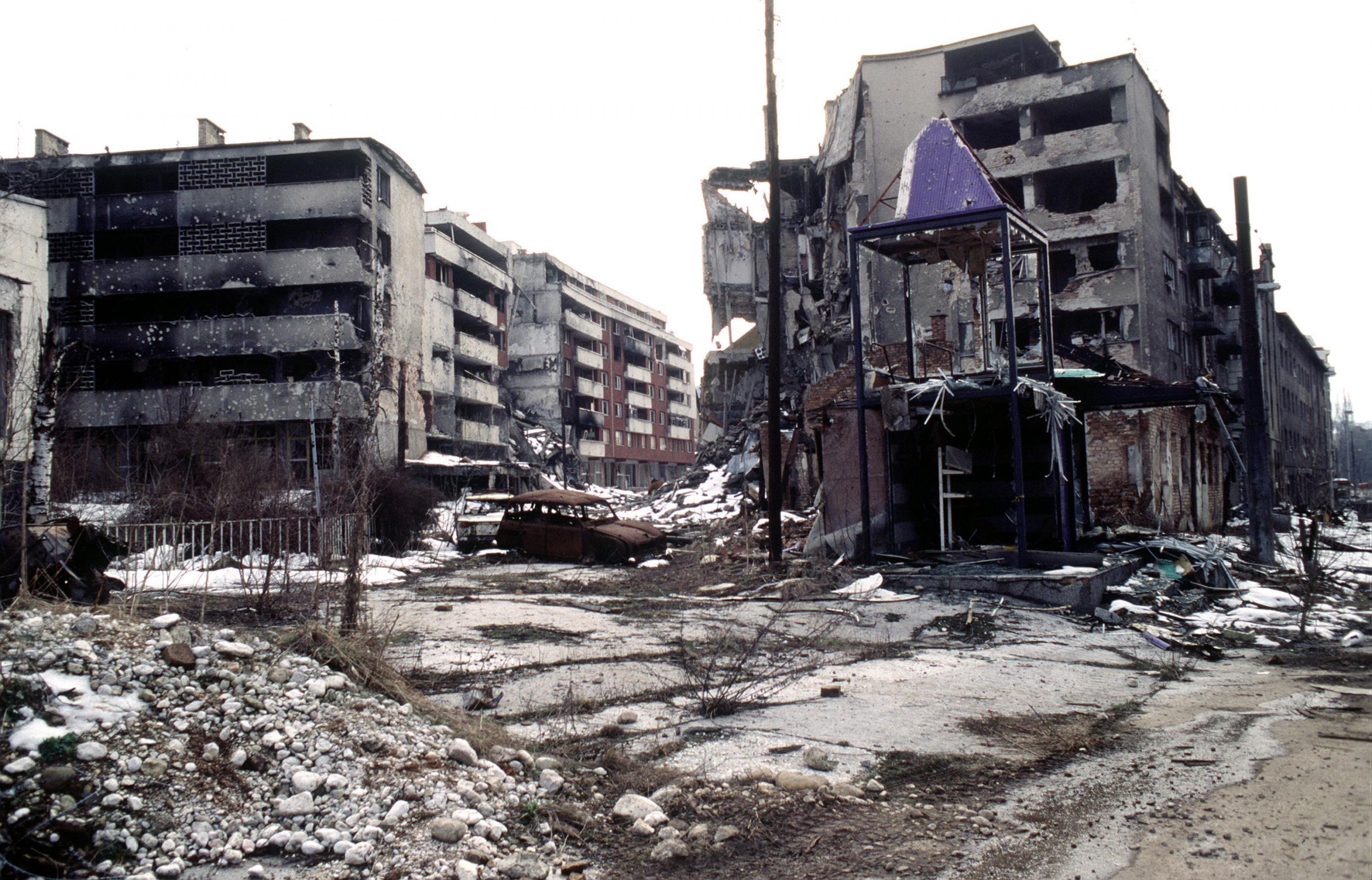 Sarajevo was besieged for four years during the Bosnian War, with many districts left in ruins