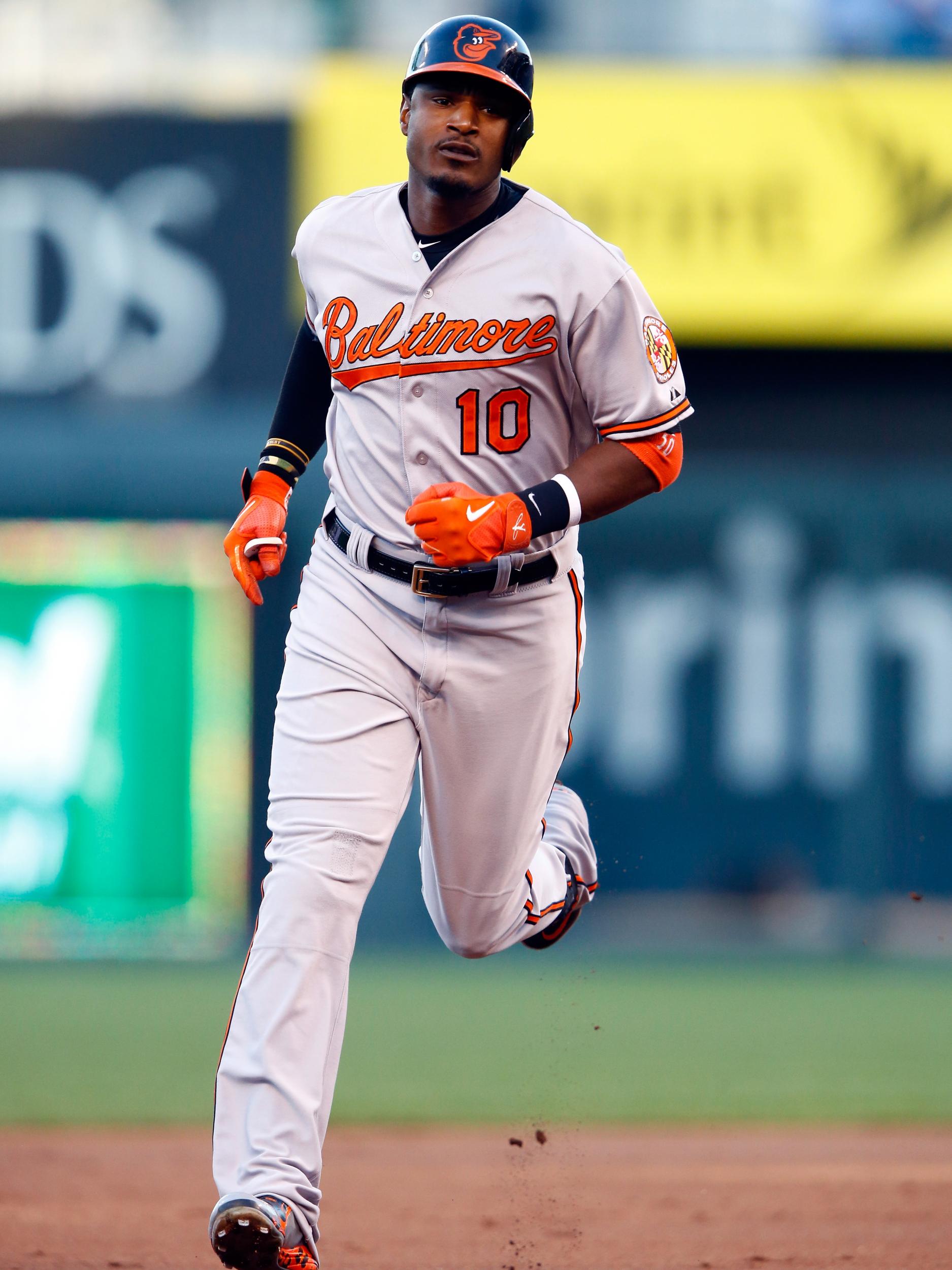 Jones in action for the Orioles