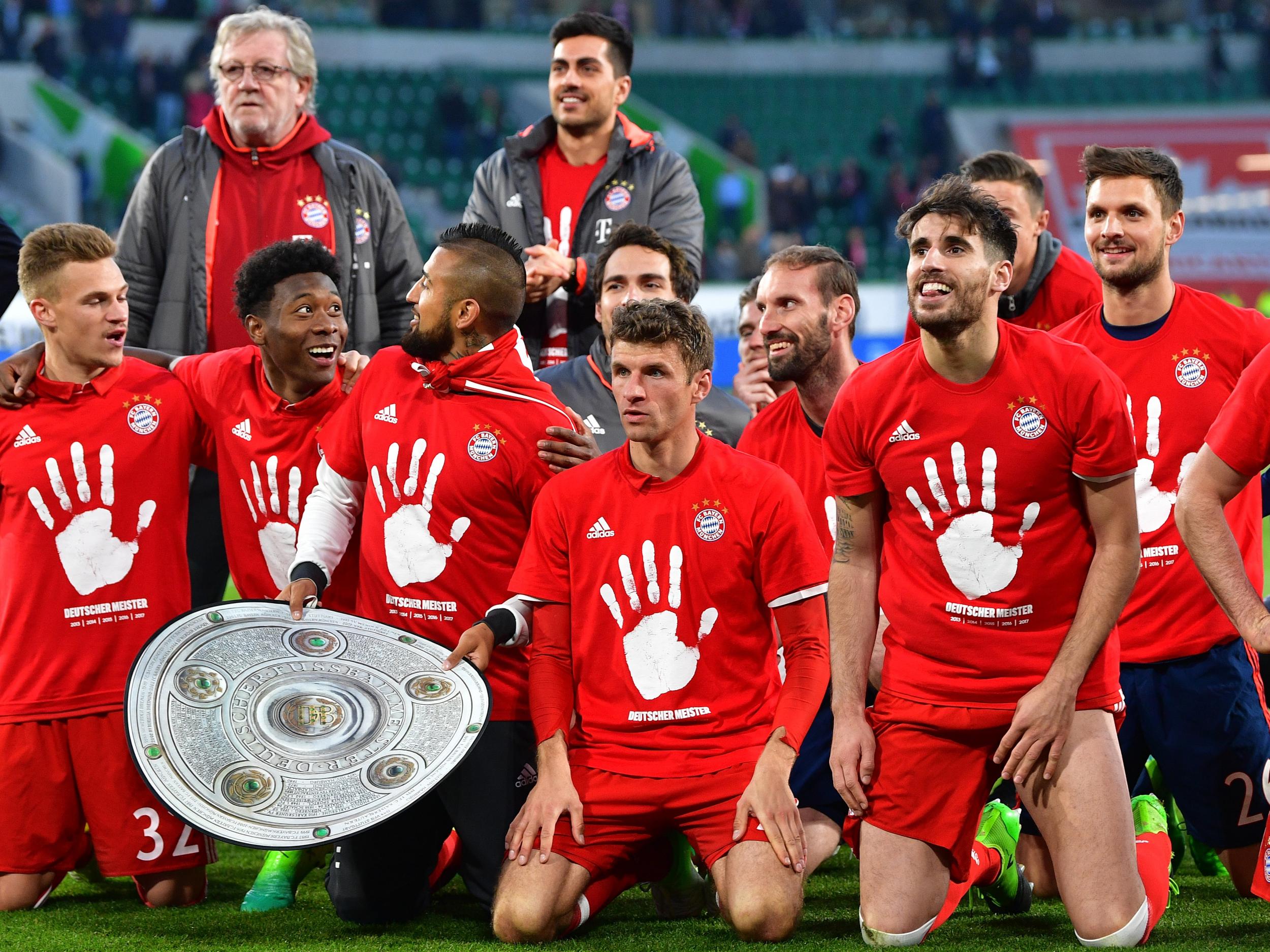 &#13;
Bayern celebrate winning yet another Bundesliga title &#13;