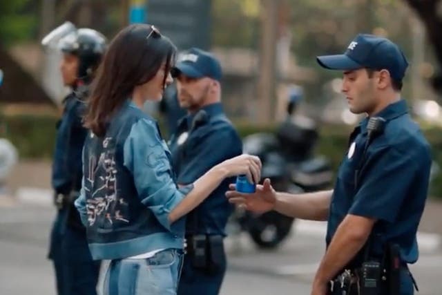 Pepsi faced a fierce backlash on social media after it released an advert featuring Kendall Jenner joining a peace march