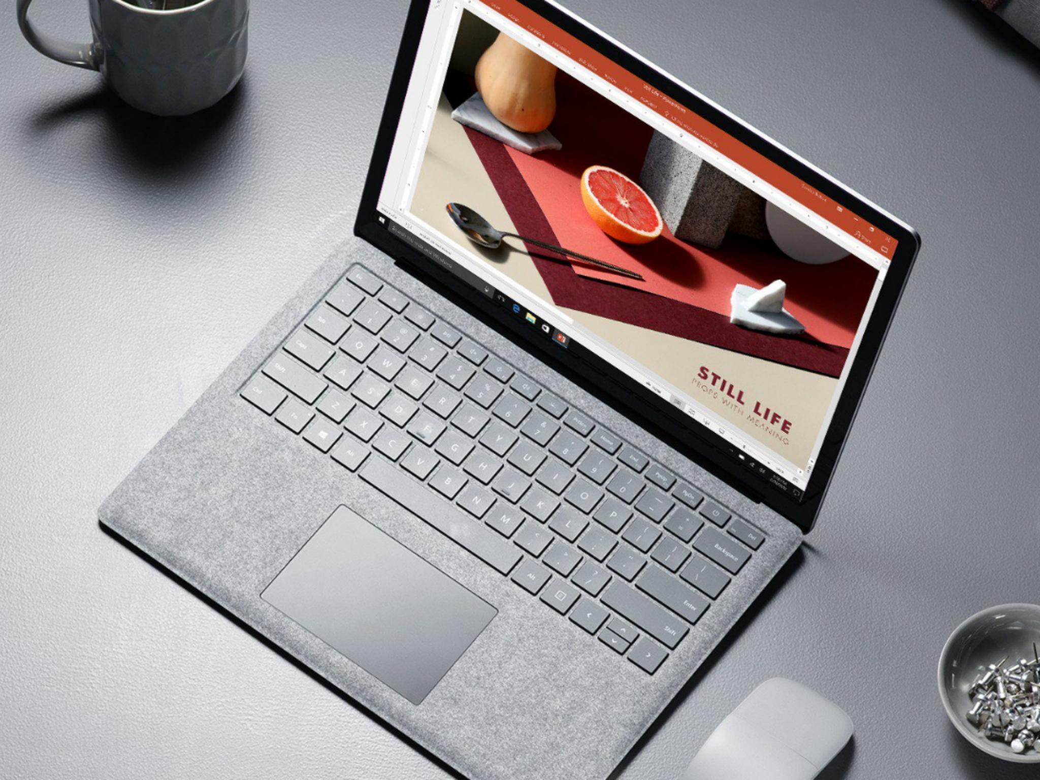 The Laptop runs Microsoft's new Windows 10 S operating system