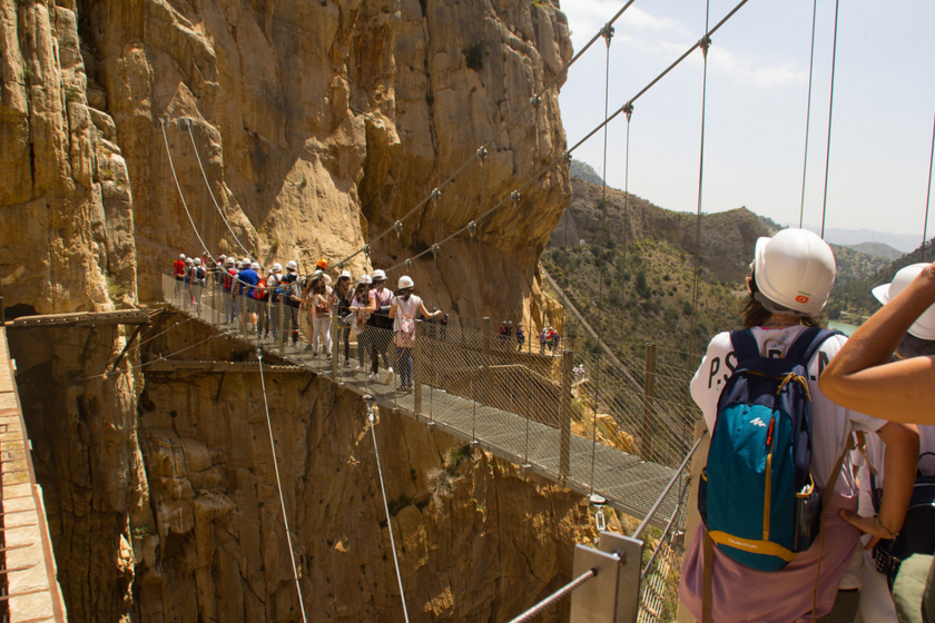 The Caminito Del Rey suspension bridge