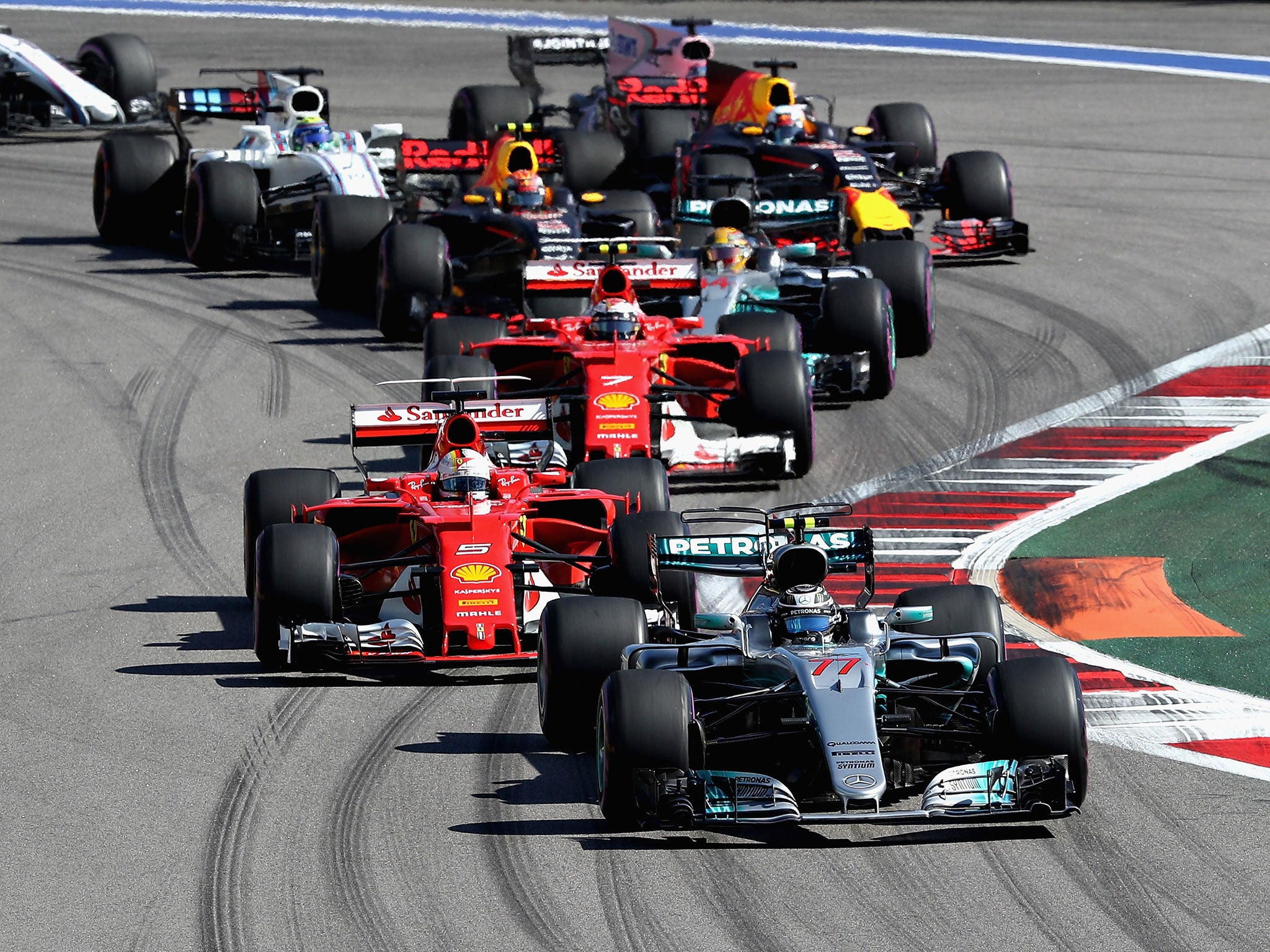 Valterri Bottas' pass on Sebastian Vettel was the first on-track overtake for the lead this season
