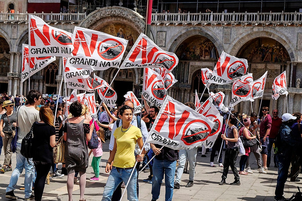 Locals have protested against the impact of tourism and cruise ships in particular