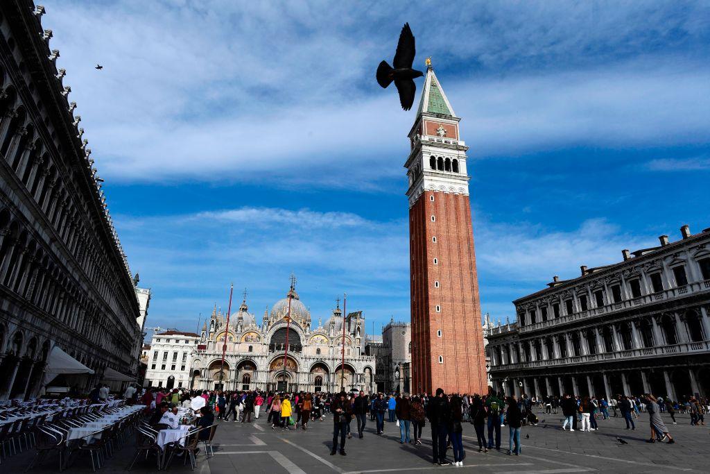 An unusually calm day in Piazza San Marco. Venice authorities have announced plans to ticket entry to the square
