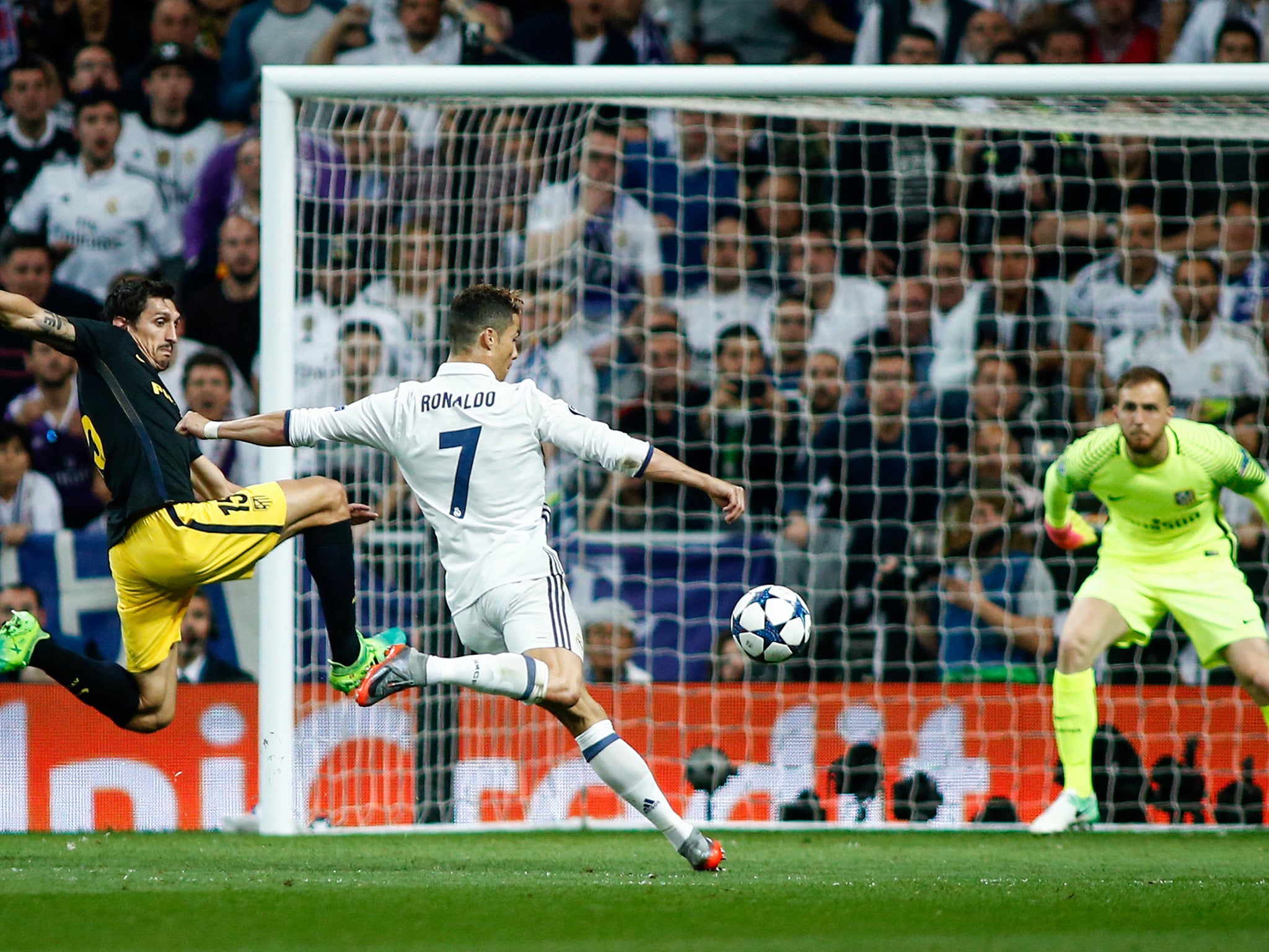 Ronaldo scored Madrid's second on the volley