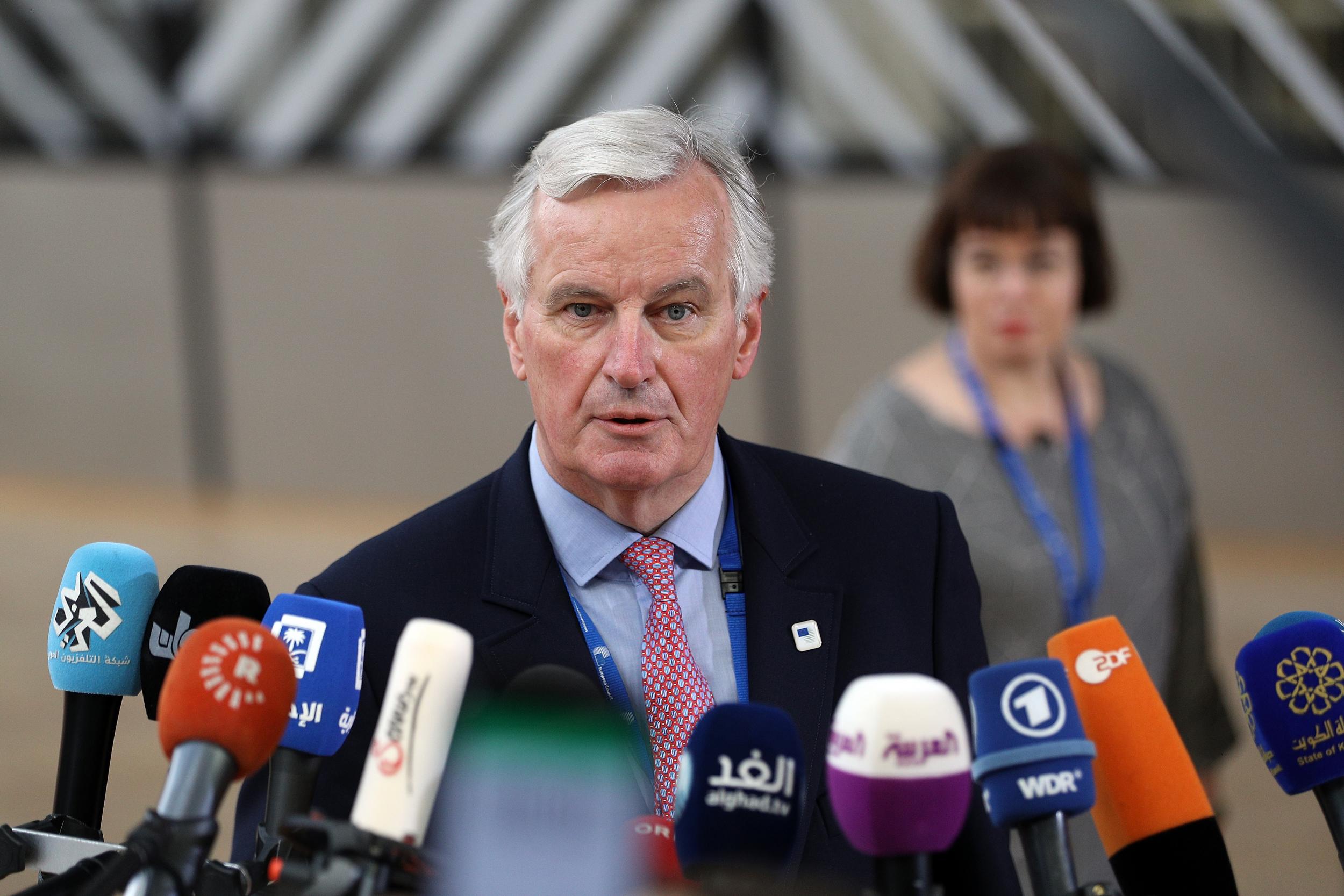 Michel Barnier speaks in Brussels (Getty)