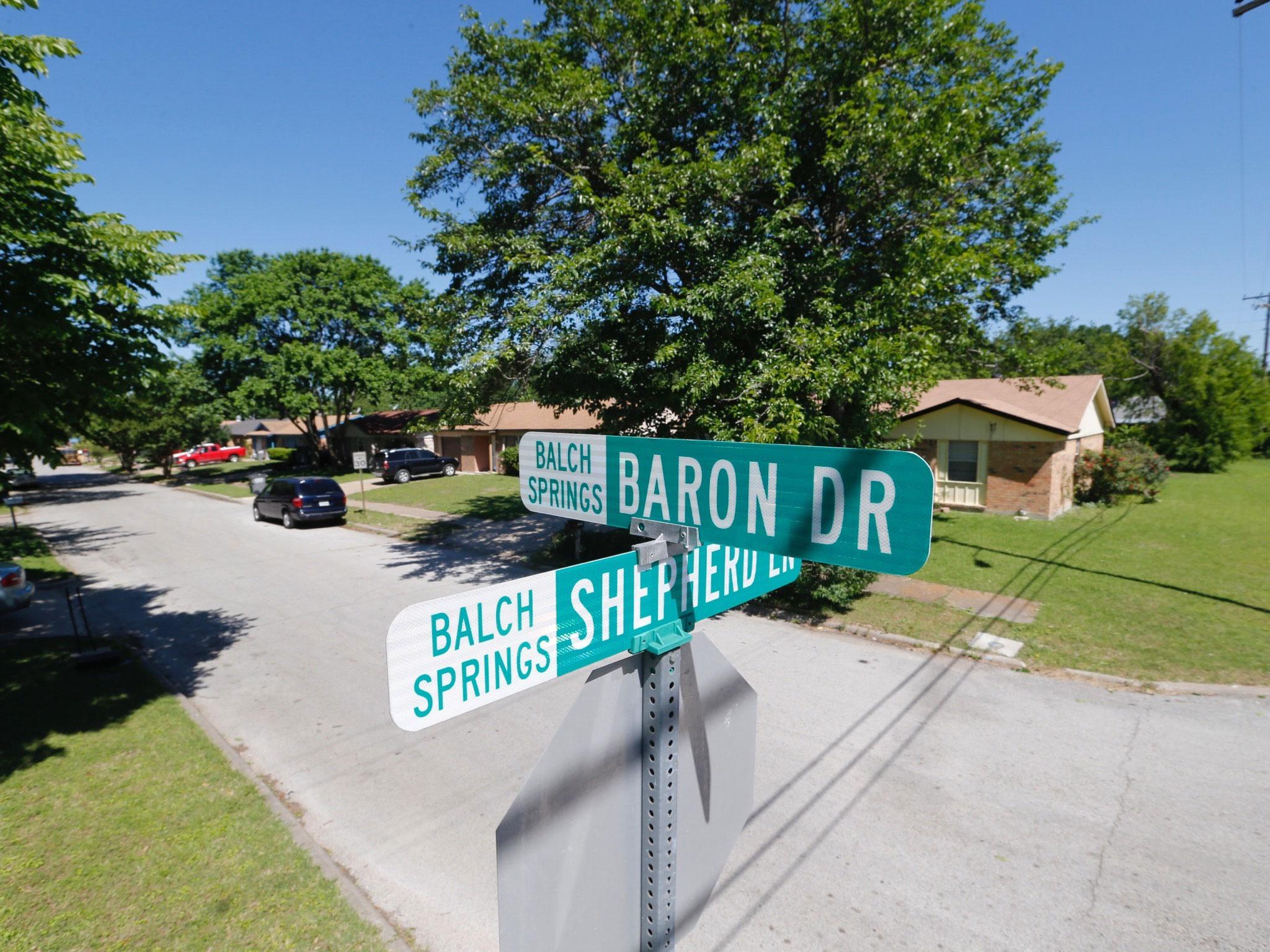 The intersection of Baron and Shepherd Lane near where the shooting of Jordan Edwards by a police officer happened in Balch Springs, Texas