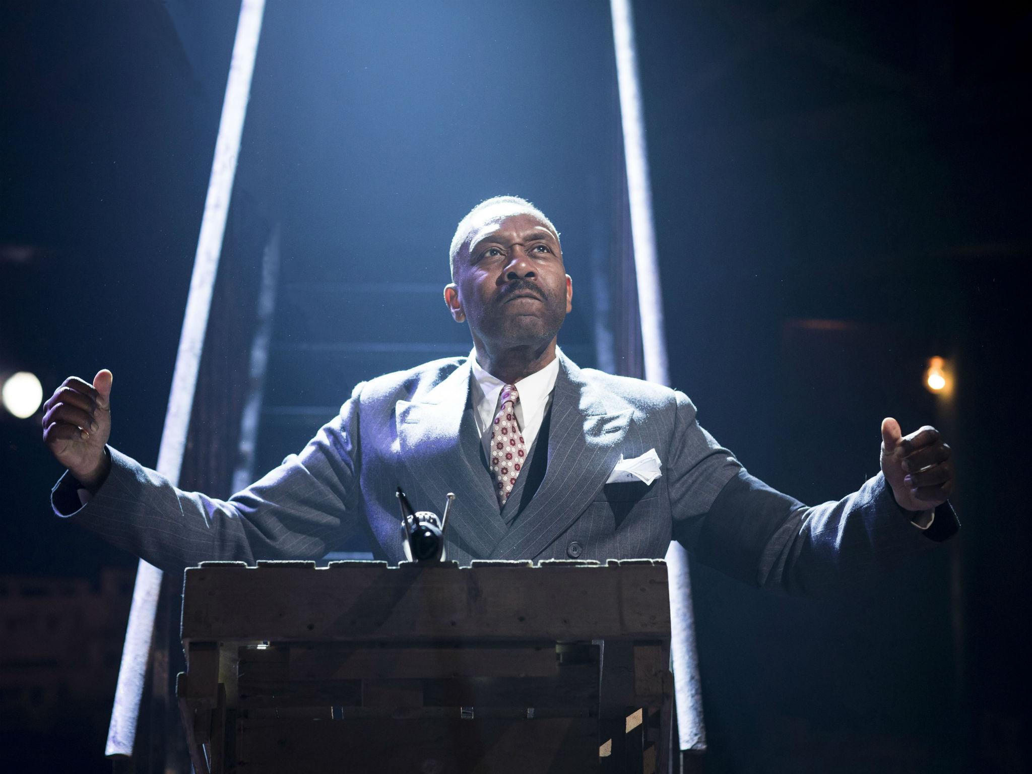 Lenny Henry as Arturo Ui in 'The Resistible Rise of Arturo Ui' at the Donmar Warehouse