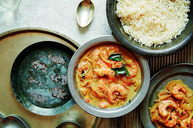 Prawn curry is packed with flavour and spice 