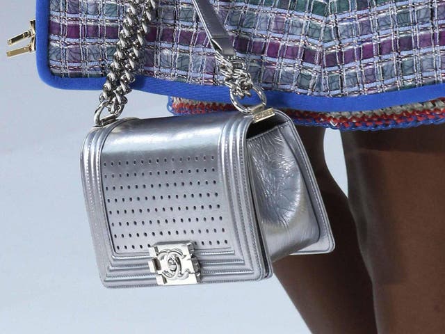 Chanel offered up its classic styles in metallic silver
