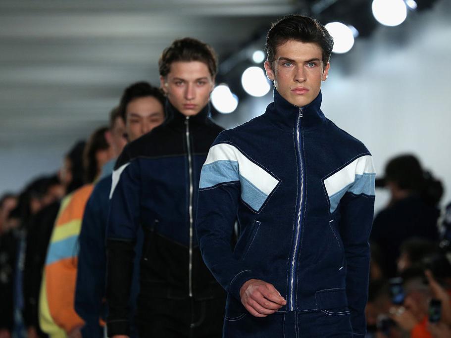 At Christopher Shannon, the designer featured track jackets and short-shorts in head-to-toe denim