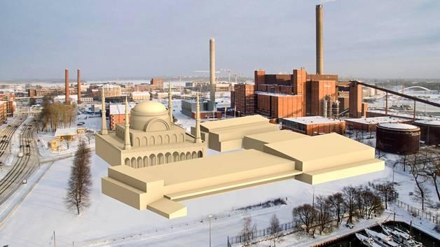 Artist's impression of the 'Oasis complex' which would occupy an ex-industrial site in Helsinki, Finland