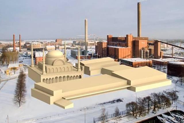 Artist's impression of the 'Oasis complex' which would occupy an ex-industrial site in Helsinki, Finland