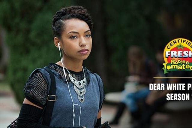 Netflix' Dear White People achieved a 100% rating on the website Rotten Tomatoes 