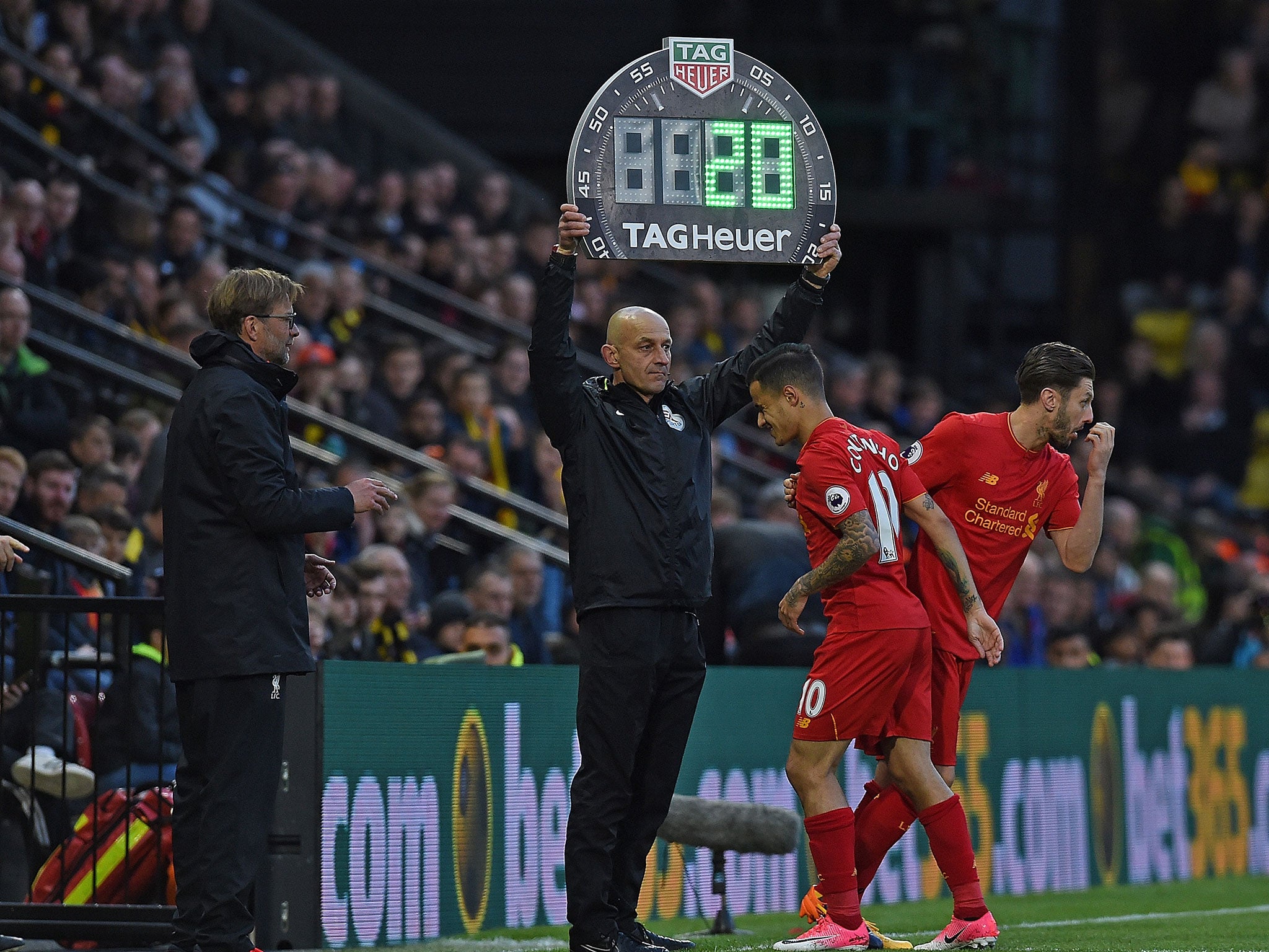 Philippe Coutinho was unable to play on against Watford on Monday night