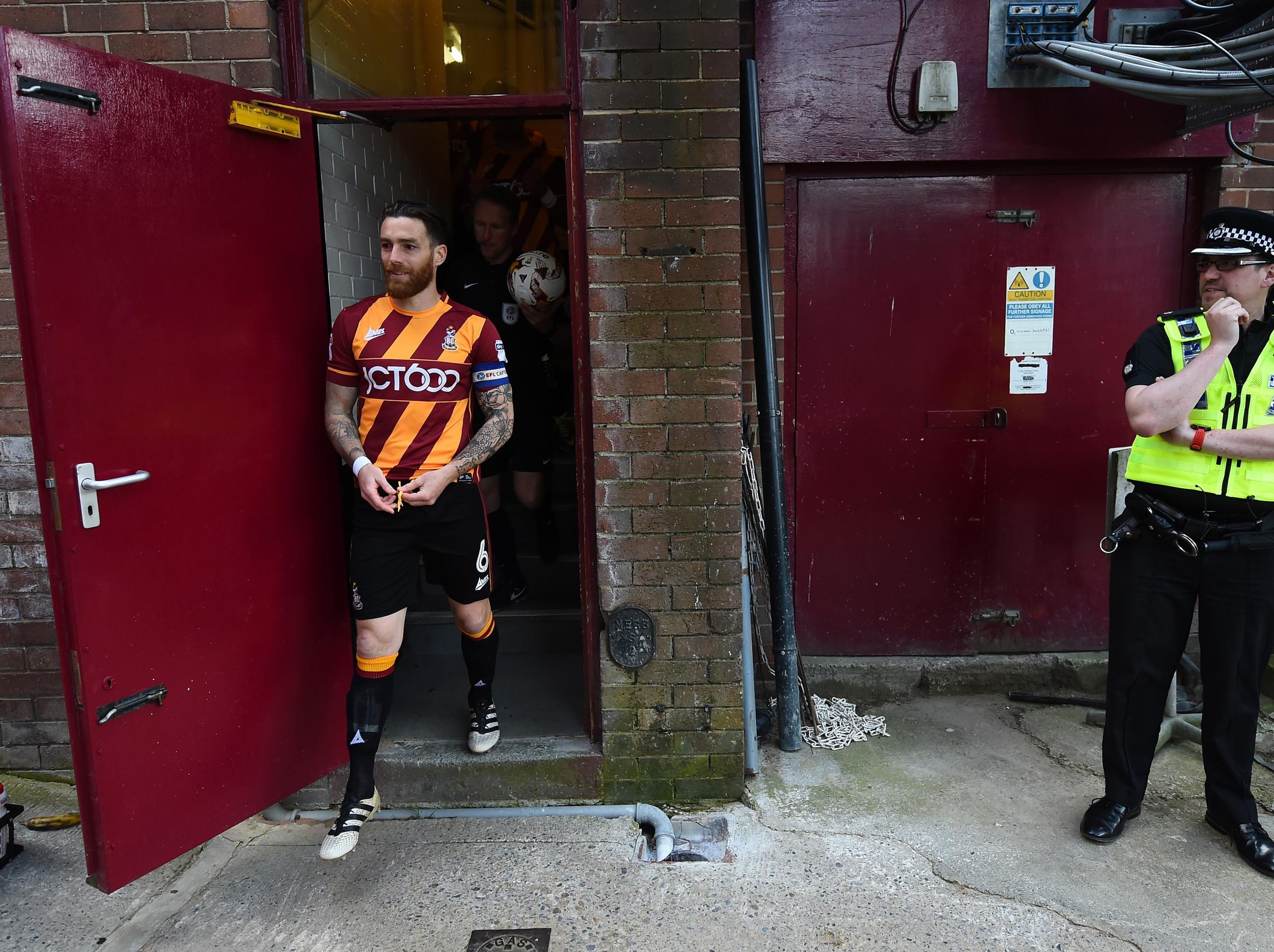 Vincelot leads his team out at the start of the match