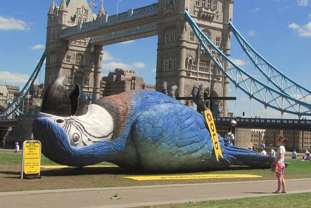 Restin’ development: a giant dead parrot briefly stood on the banks of the Thames in 2014 to pay tribute to Monty Python