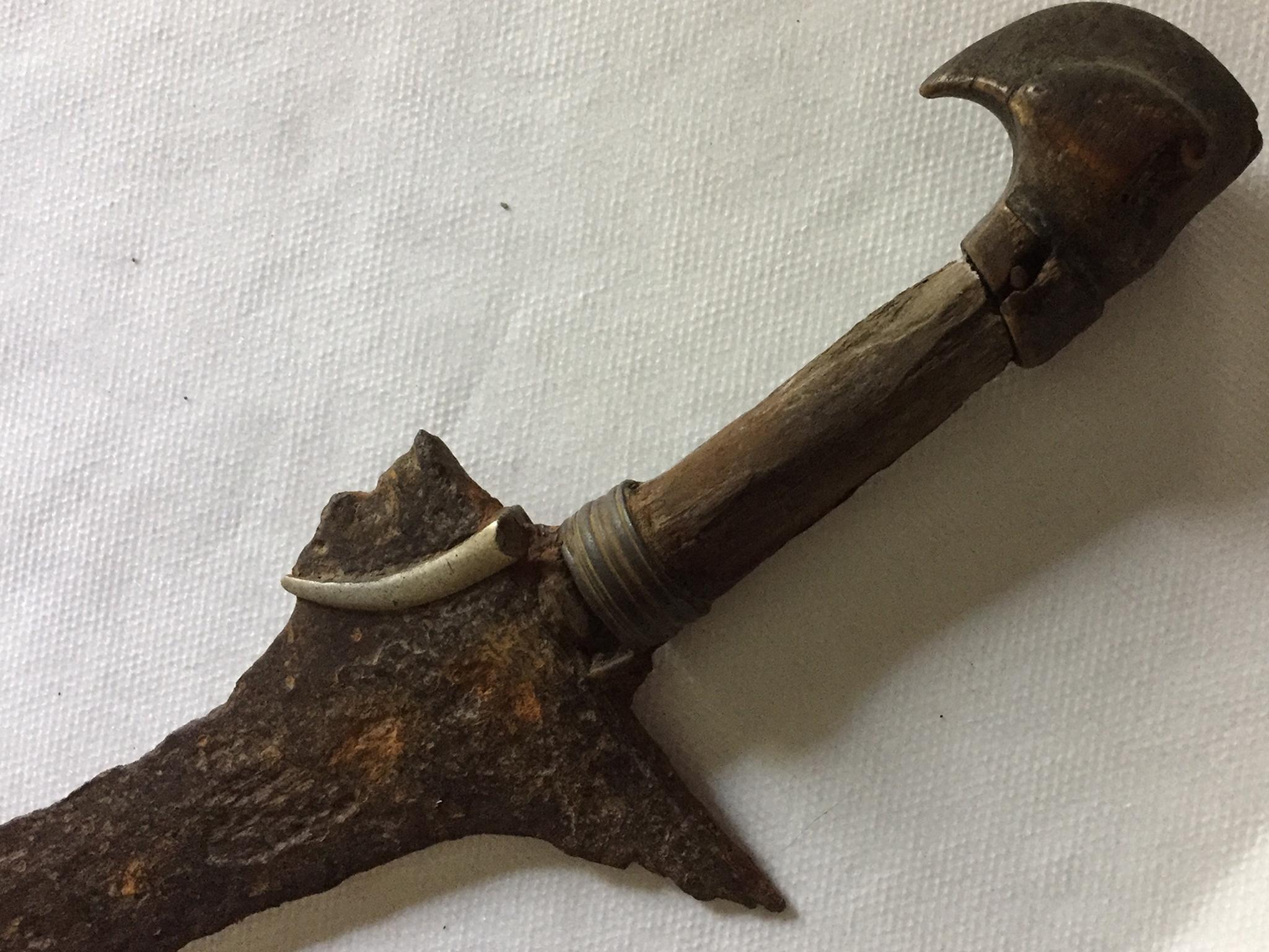 Go fish: The centuries-old weapon was found in good condition on the River Towy