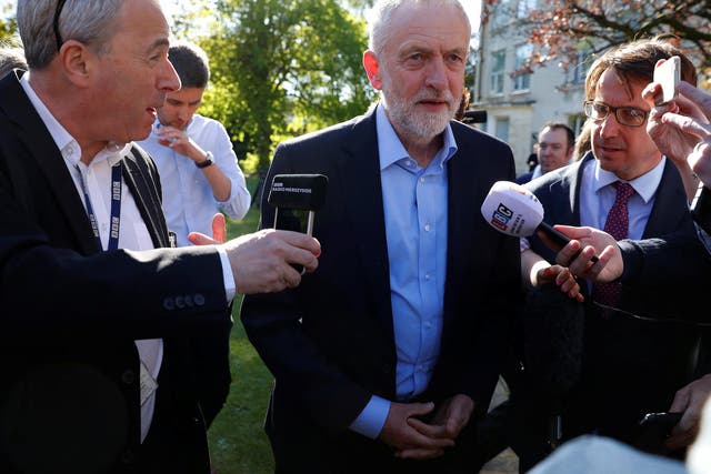 Jeremy Corbyn on the campaign trail following "disappointing" election results
