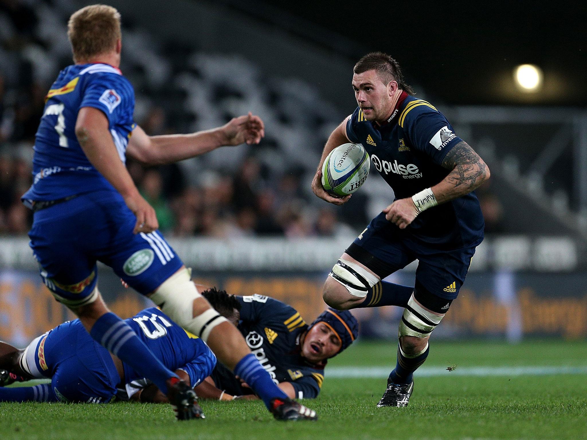Liam Squire suffered a broken thumb in the Otago Highlanders' 45-41 victory over the Cheetahs