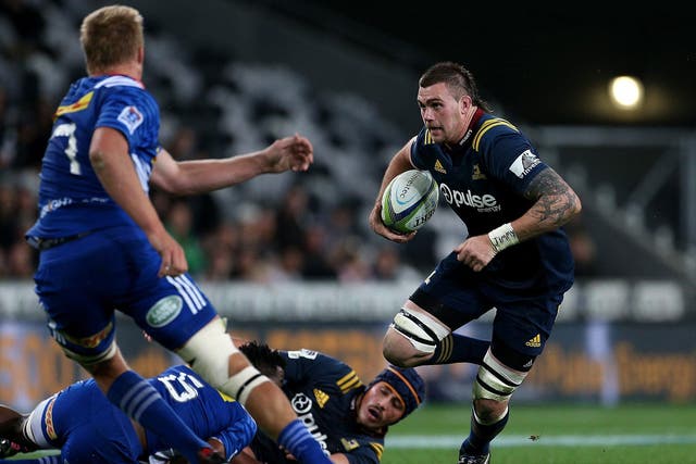 Liam Squire suffered a broken thumb in the Otago Highlanders' 45-41 victory over the Cheetahs