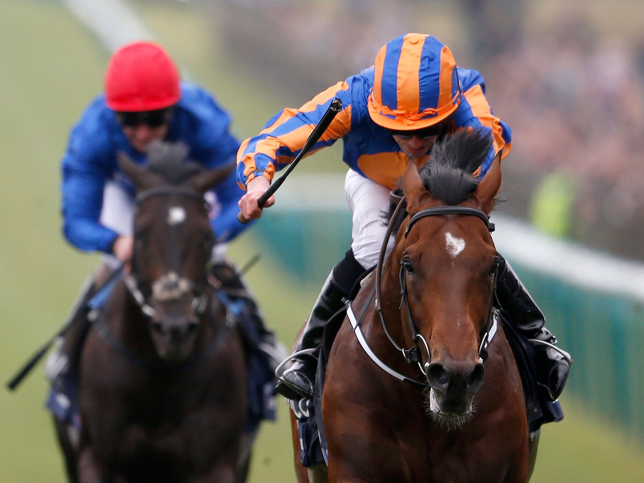 Ryan Moore rides Churchill to victory in the 2,000 Guineas