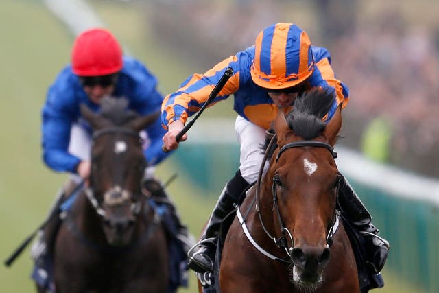 Ryan Moore rides Churchill to victory in the 2,000 Guineas