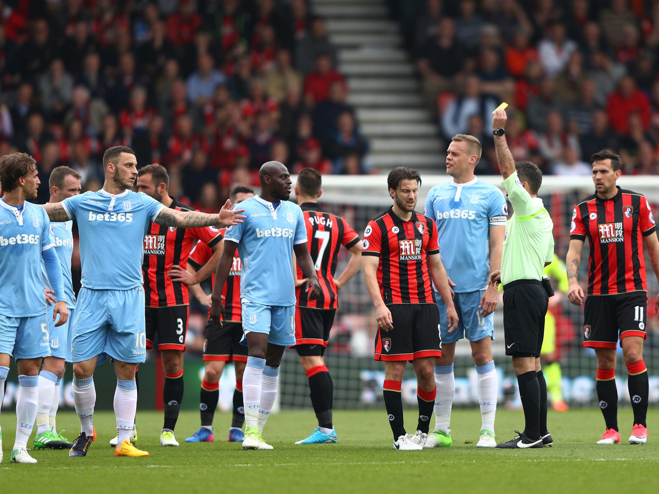 Harry Arter was very lucky not to see an early red card