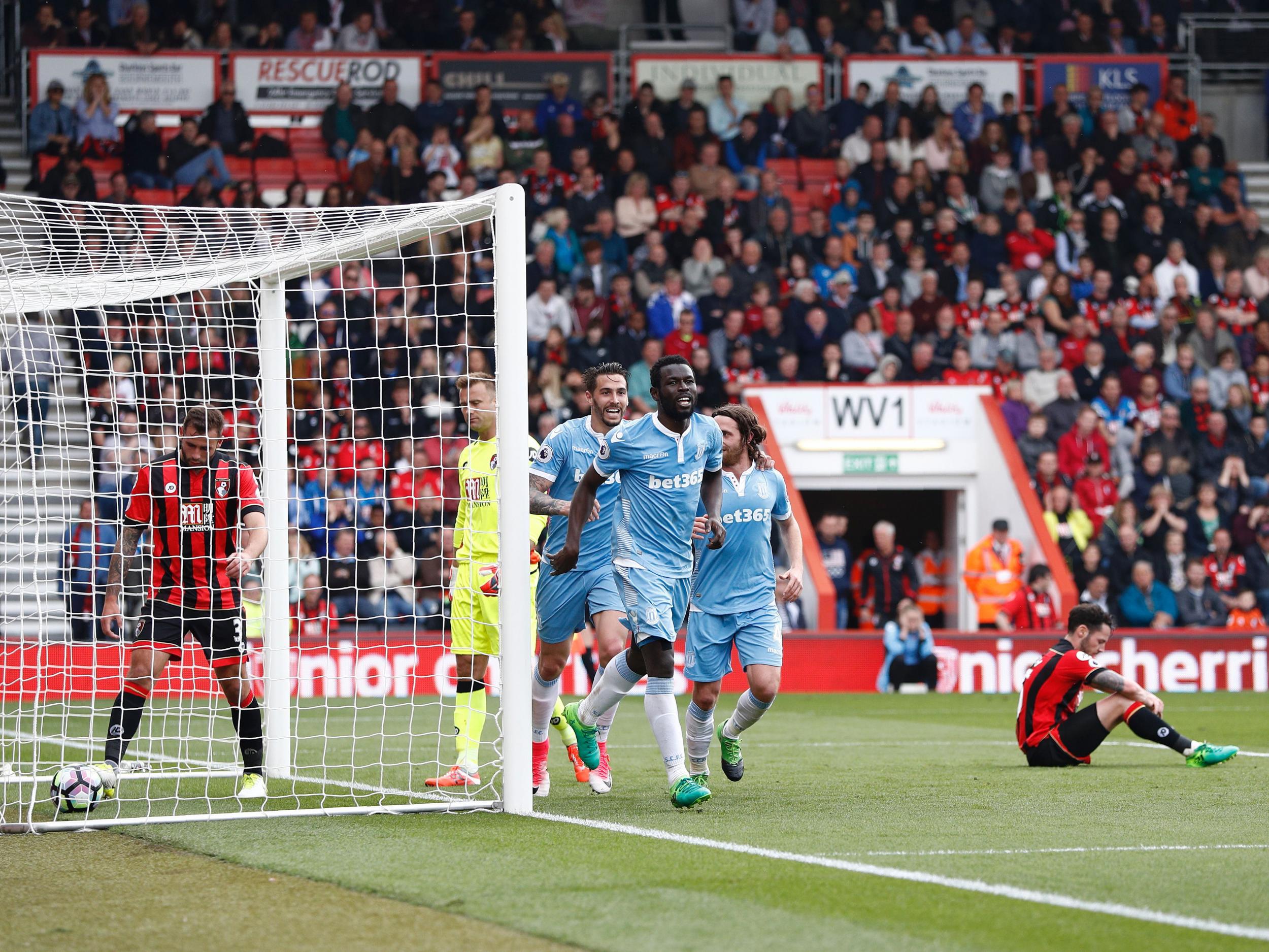 Diouf's goal gave Stoke the lead for the second time in the game