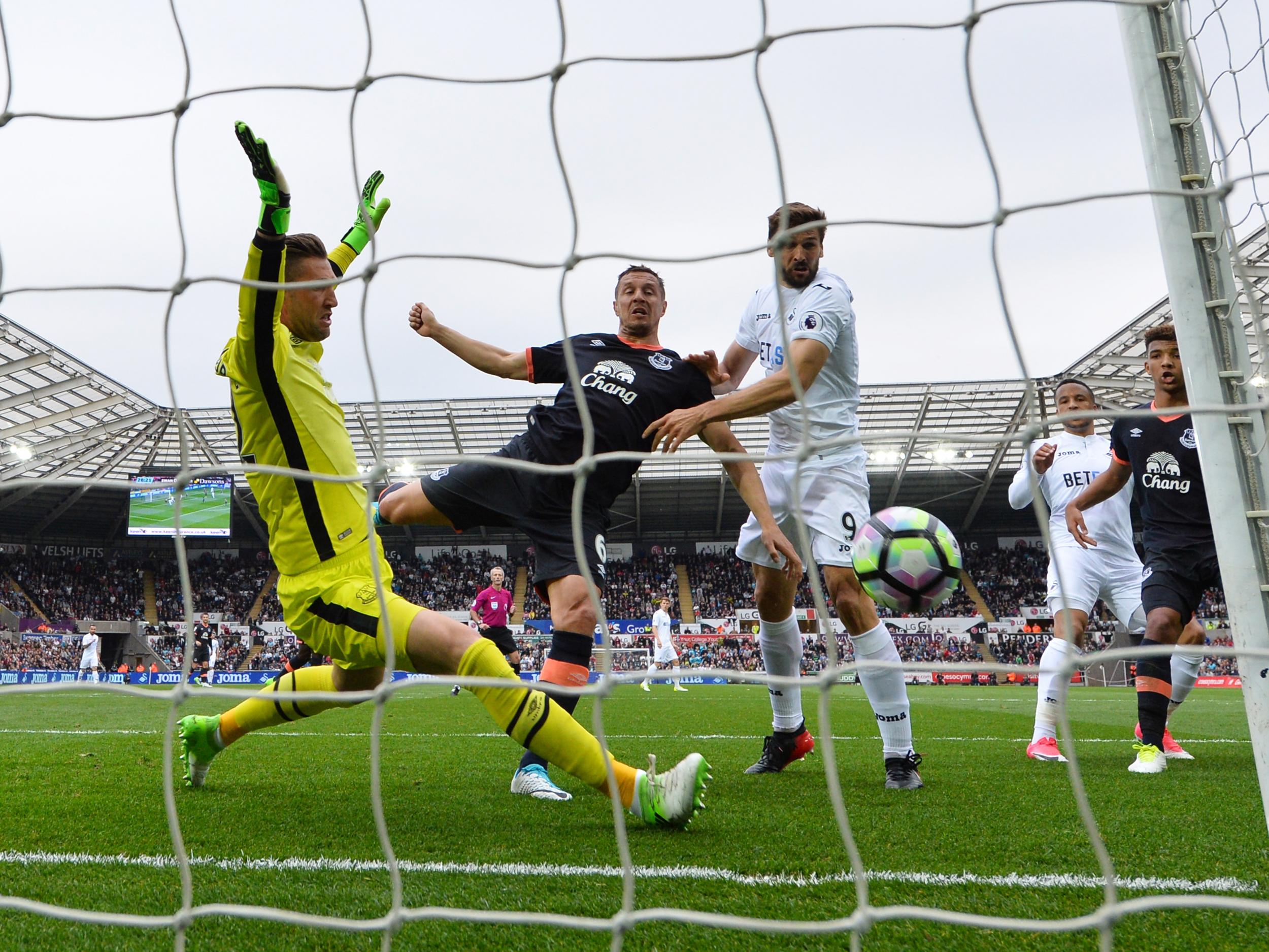 There was a hint of a push when Llorente scored in the first half