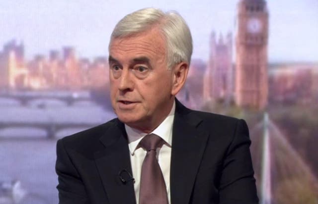 Shadow Chancellor John McDonnell