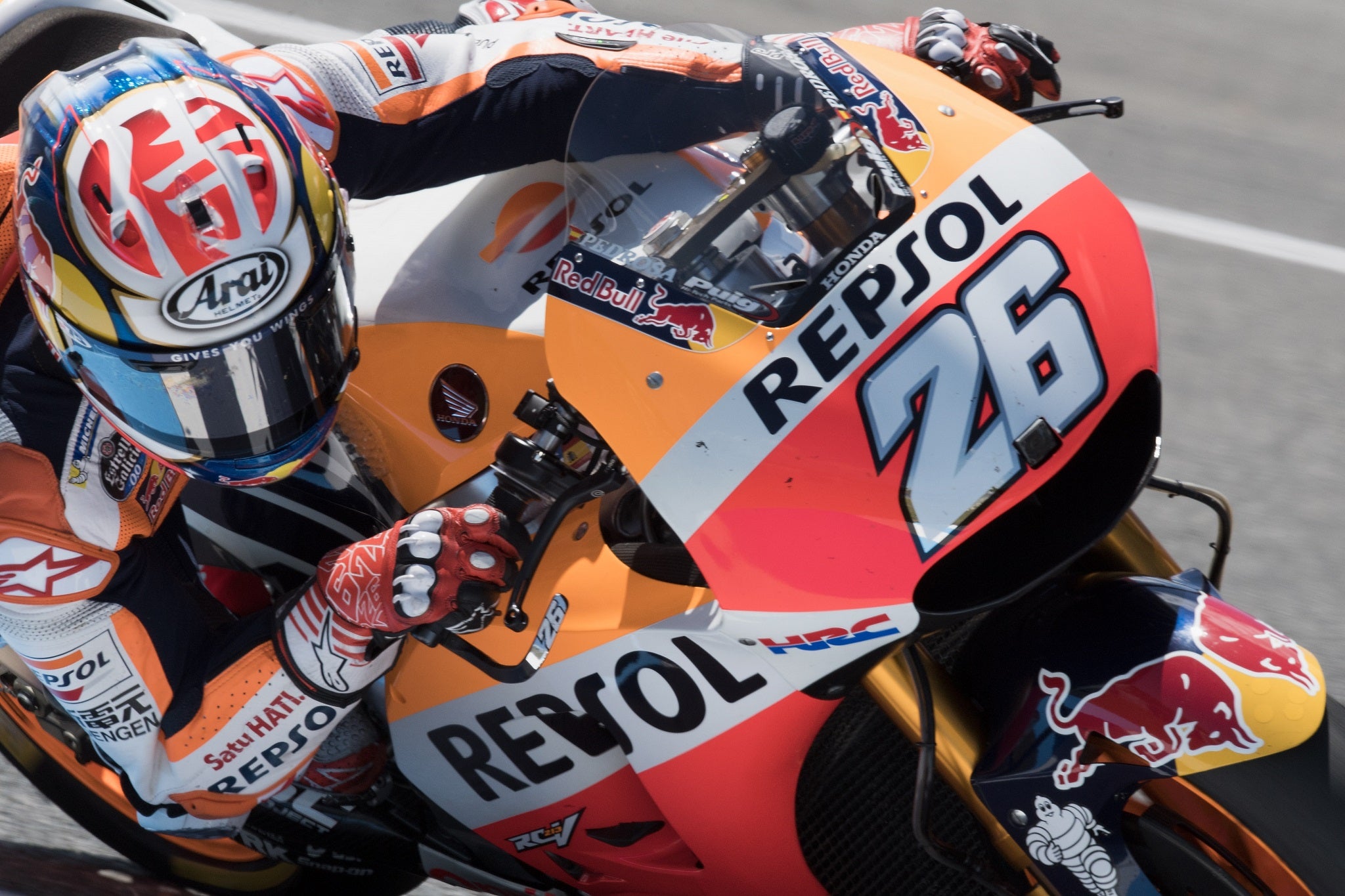 Pedrosa managed the gap to Marquez superbly to control the entire race