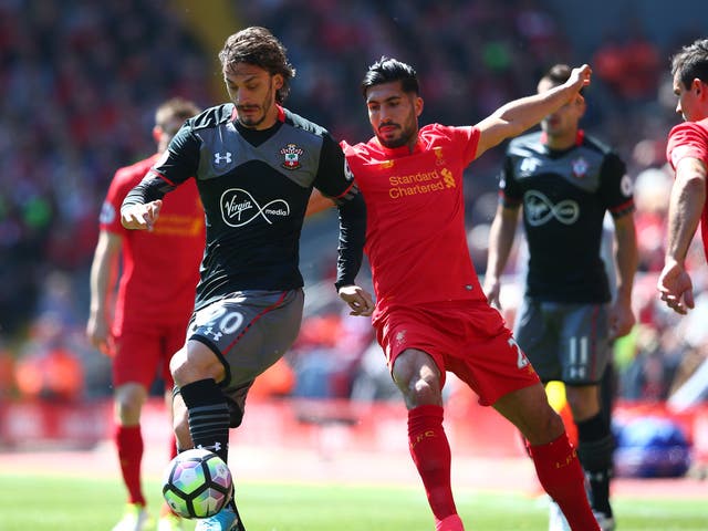Liverpool were held at bay by Southampton in the first half hour