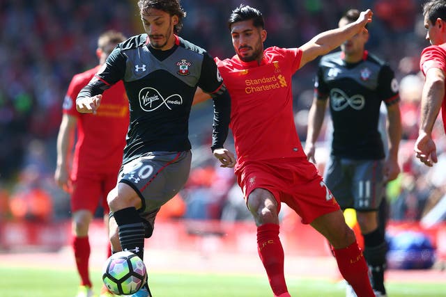 Liverpool were held at bay by Southampton in the first half hour