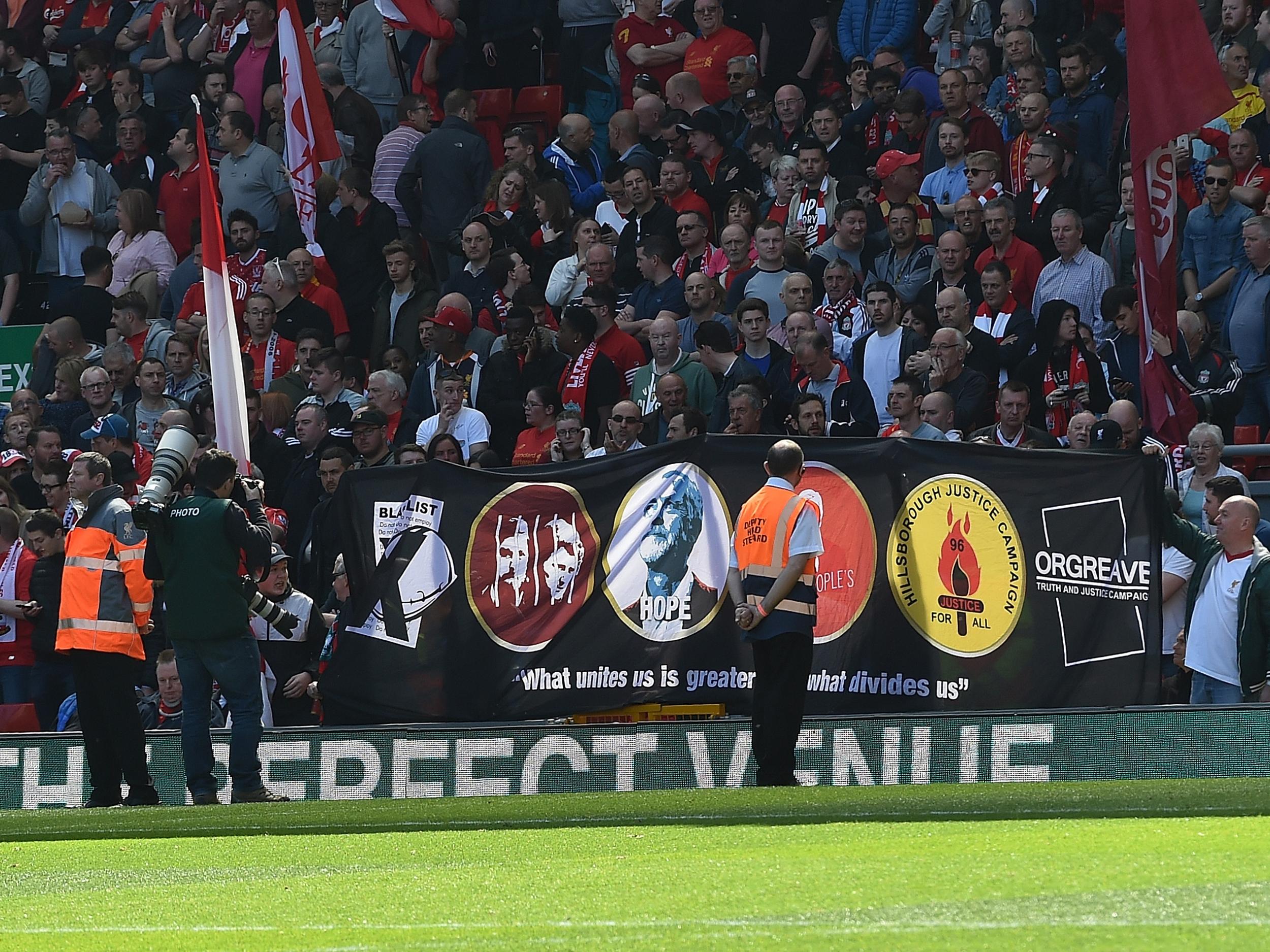 The Kop revealed a pro-Jeremy Corbyn banner ahead of the game