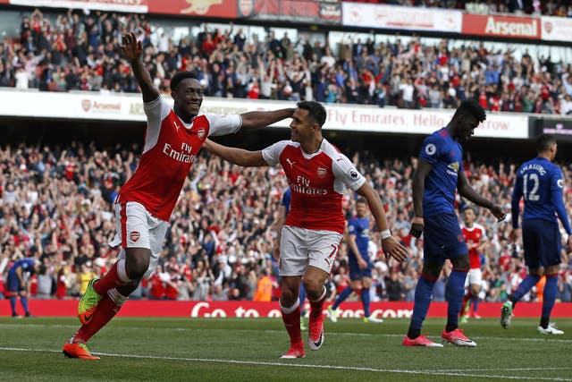 Danny Welbeck scored his third goal in four games against his former side Manchester United