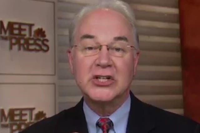 Tom Price said he saw at least two women at the overwhelmingly male White House gathering