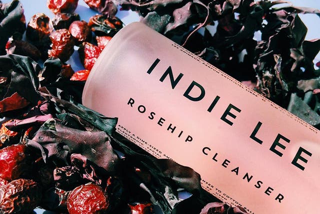 Soothe your skin with a gentle product, like Indie Lee's rosehip oil cleanser (?30 for 120ml)